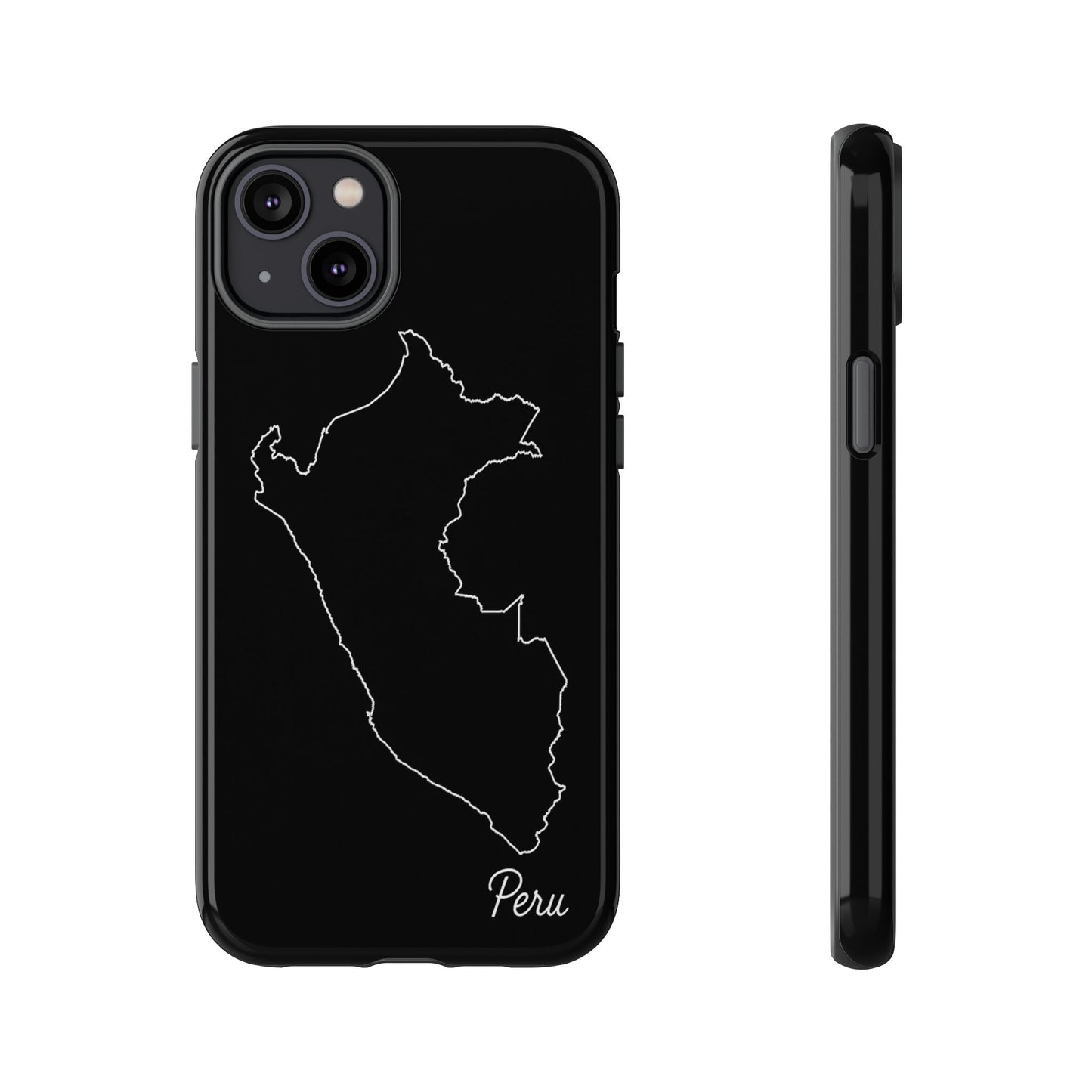 Peru Outline Phone Case – Minimal Country Map Tough Case (iPhone, Samsung, Pixel)