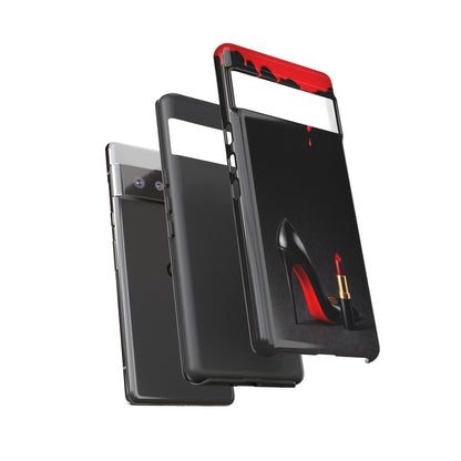 Dark Feminine Red Drip Phone Case – Gothic Glam Tough Cover