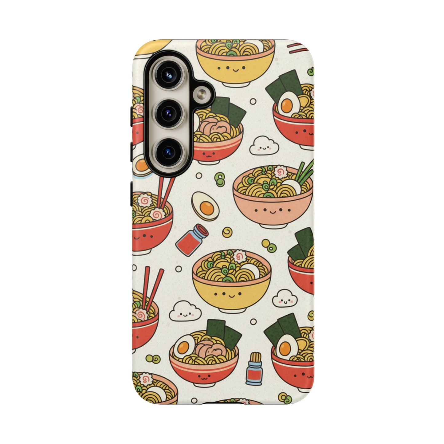 Kawaii Ramen Phone Case – Cute Japanese Food Pattern | Noodle Bowl Aesthetic Case