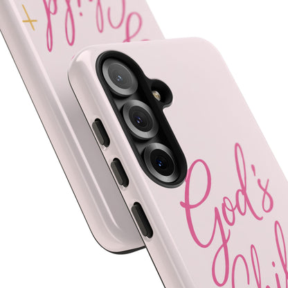 Gods Child Phone Case Christian Pink Aesthetic Tough iPhone Case