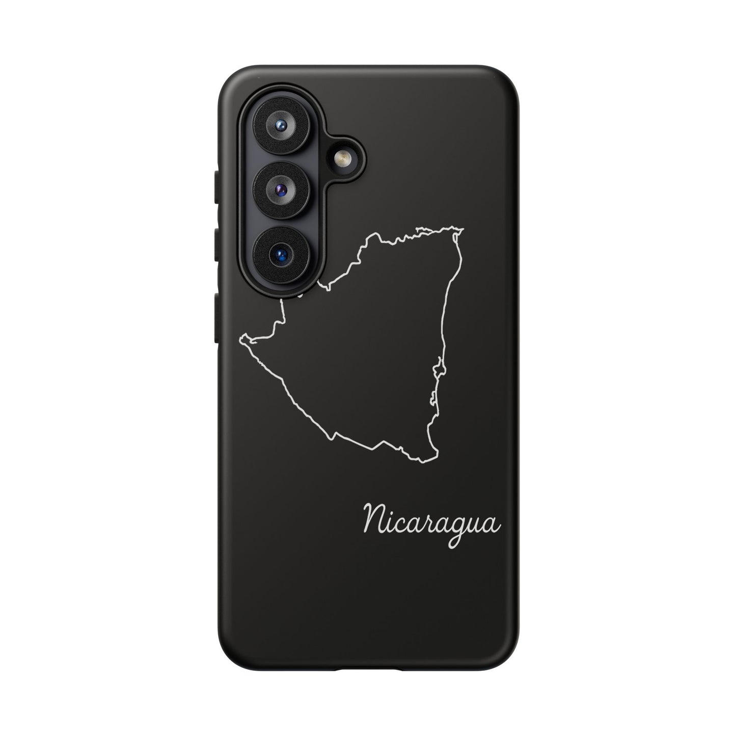 Nicaragua Outline Phone Case – Minimal Country Map Tough Case (iPhone, Samsung, Pixel)