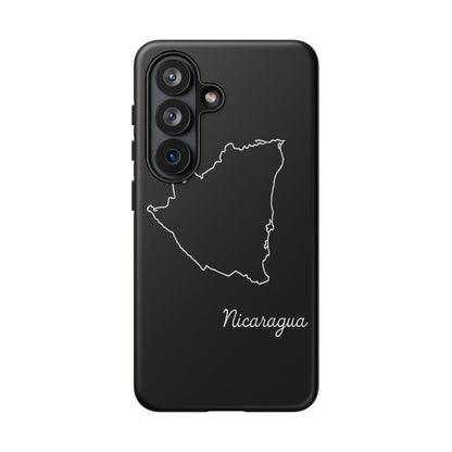 Nicaragua Outline Phone Case – Minimal Country Map Tough Case (iPhone, Samsung, Pixel)