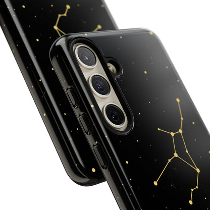 Virgo Zodiac Constellation Phone Case – Luxe Gold Celestial Cover