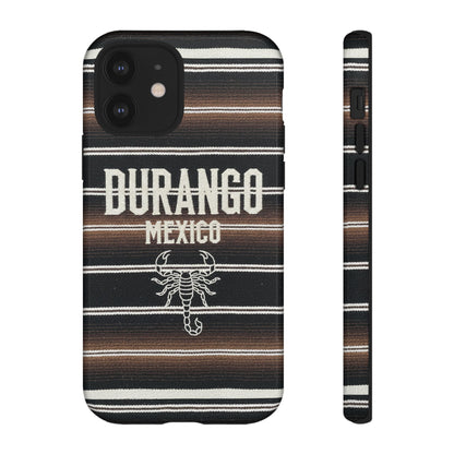 Durango Mexico Phone Case | Serape Scorpion Western Design | Mexican Heritage Tough Case for iPhone & Samsung
