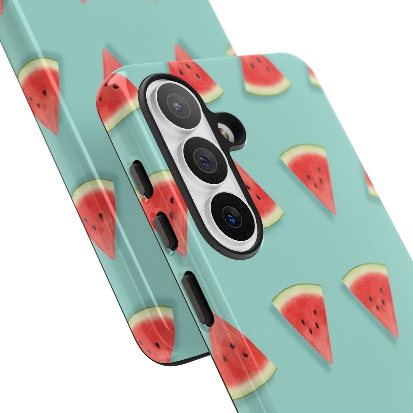 Watermelon Phone Case – Pastel Blue Summer Fruit Tough Case (iPhone, Samsung, Pixel)
