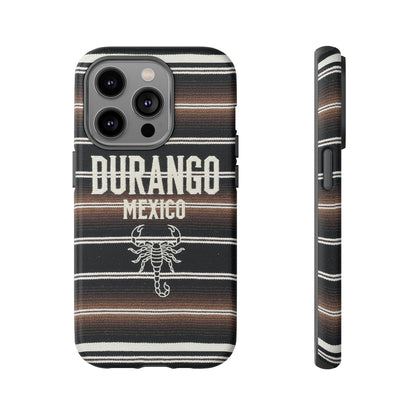 Durango Mexico Phone Case | Serape Scorpion Western Design | Mexican Heritage Tough Case for iPhone & Samsung