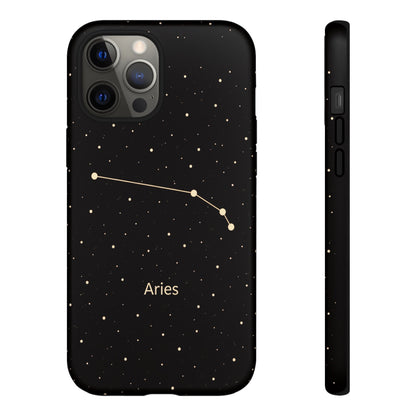 Aries Zodiac Constellation Phone Case – Luxe Gold Celestial Cover