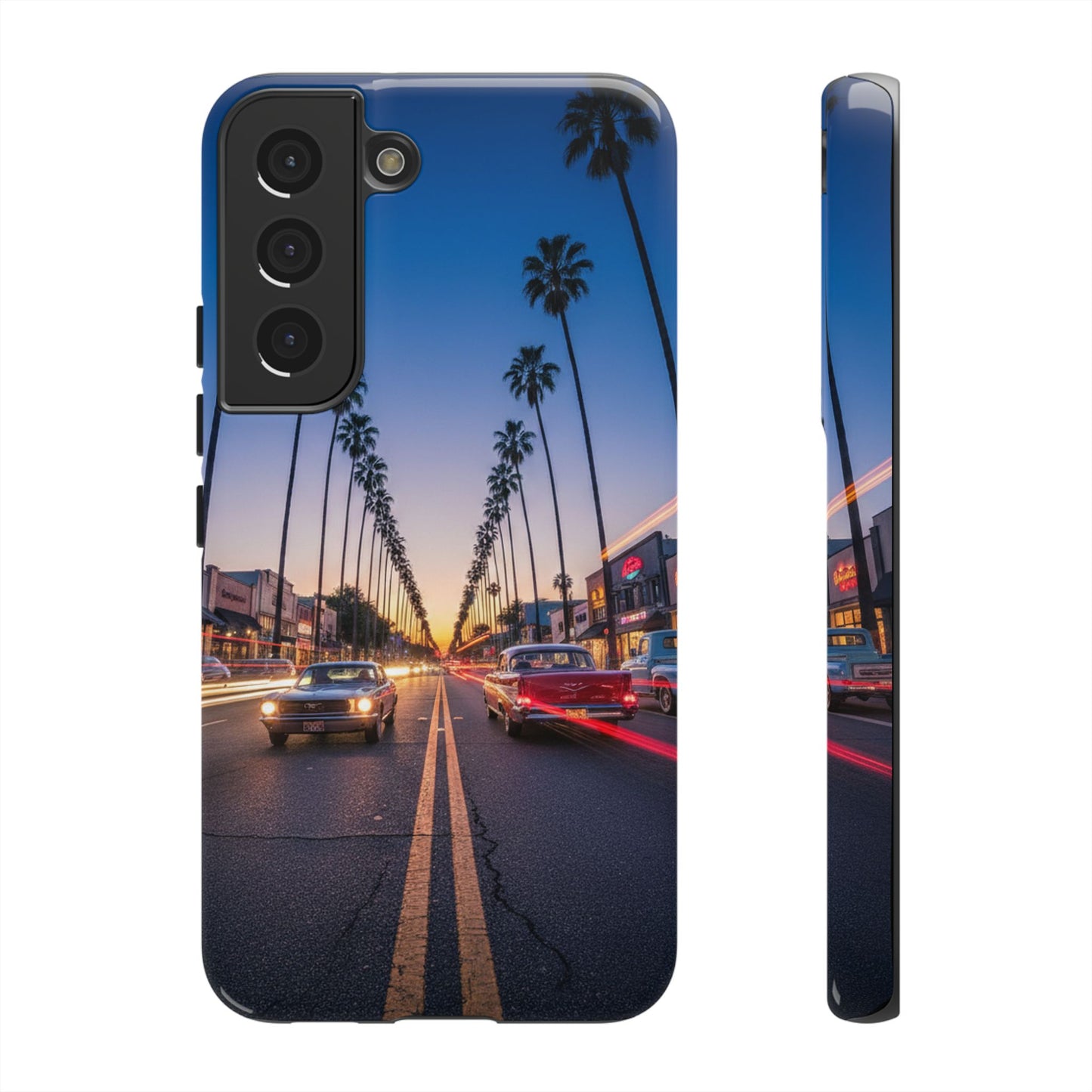 LA Sunset Boulevard Phone Case | Palm Tree Sunset Aesthetic | City Night Tough Case