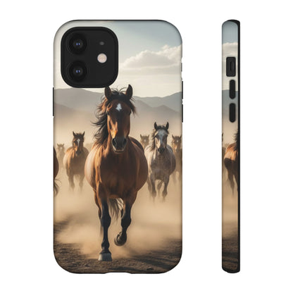 Running Horses Phone Case | Wild Mustang Herd Tough Protective Cover