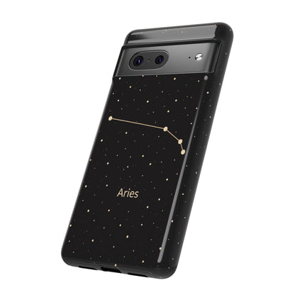 Aries Zodiac Constellation Phone Case – Luxe Gold Celestial Cover