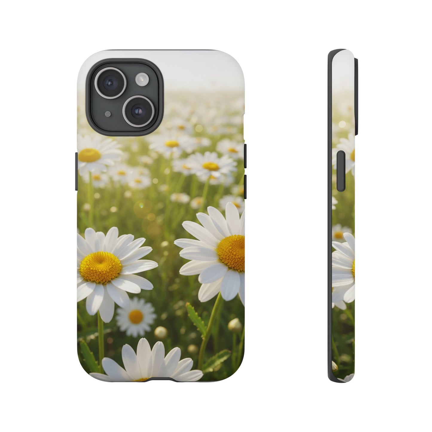 Daisy Phone Case – Floral Spring Field Tough Protective Case (iPhone, Samsung, Pixel)