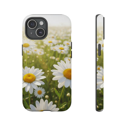 Daisy Phone Case – Floral Spring Field Tough Protective Case (iPhone, Samsung, Pixel)