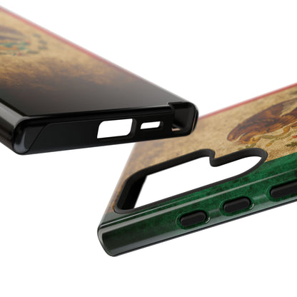 Vintage Mexico Flag Phone Case – Mexican Pride Grunge Flag Aesthetic Tough Case
