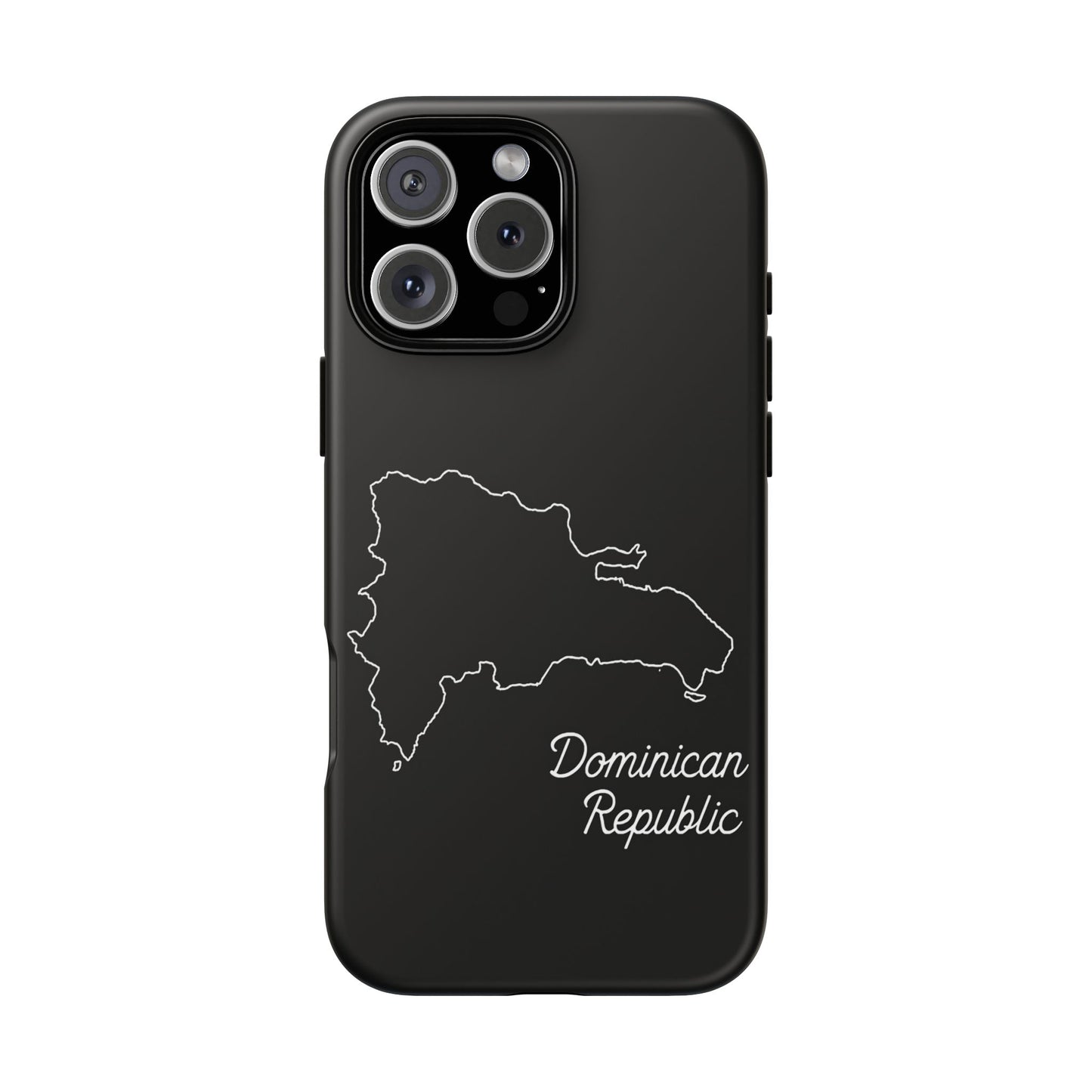 Dominican Republic Outline Phone Case – Minimal Country Map Tough Case (iPhone, Samsung, Pixel)