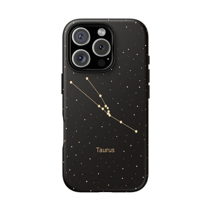 Taurus Zodiac Constellation Phone Case – Luxe Gold Celestial Cover