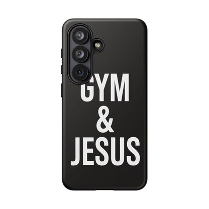 Gym & Jesus Phone Case Christian Faith Workout Gym Motivation Case