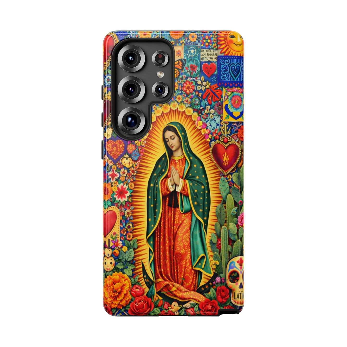 Virgin Mary Guadalupe Phone Case Mexican Folk Art Tough Cover iPhone Samsung