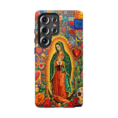 Virgin Mary Guadalupe Phone Case Mexican Folk Art Tough Cover iPhone Samsung