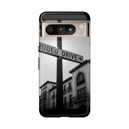 Rodeo Drive Phone Case | Los Angeles Aesthetic Black & White Photography | Luxury LA Street Tough Case for iPhone & Samsung