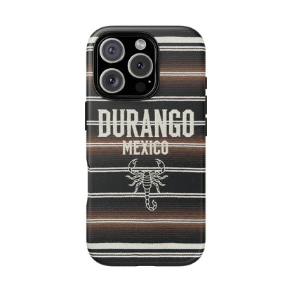 Durango Mexico Phone Case | Serape Scorpion Western Design | Mexican Heritage Tough Case for iPhone & Samsung
