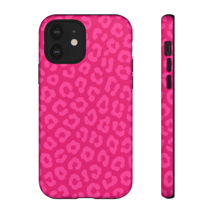 Hot Pink Leopard Phone Case – Bold Coquette Aesthetic Tough Case