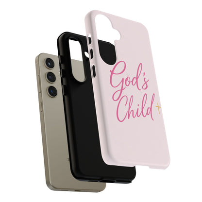 Gods Child Phone Case Christian Pink Aesthetic Tough iPhone Case