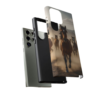 Running Horses Phone Case | Wild Mustang Herd Tough Protective Cover