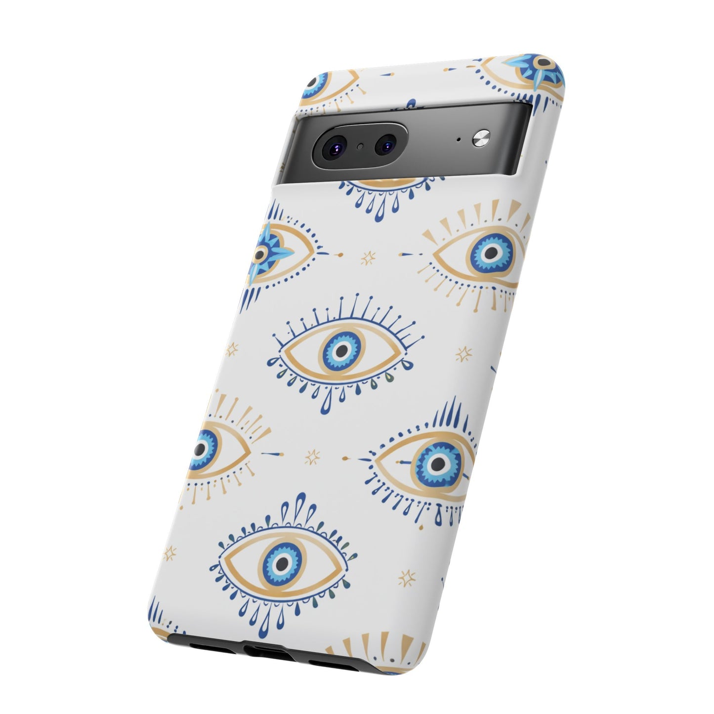 Blue Evil Eye Phone Case – Protective Slim Shockproof Cover for Iphone, Samsung Galaxy and Pixel