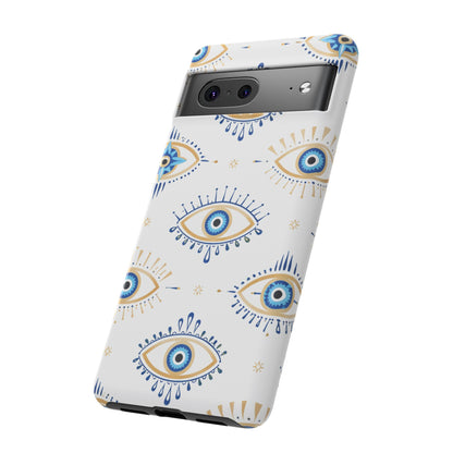 Blue Evil Eye Phone Case – Protective Slim Shockproof Cover for Iphone, Samsung Galaxy and Pixel