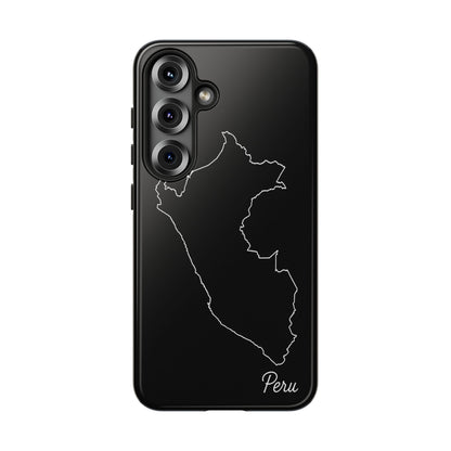 Peru Outline Phone Case – Minimal Country Map Tough Case (iPhone, Samsung, Pixel)