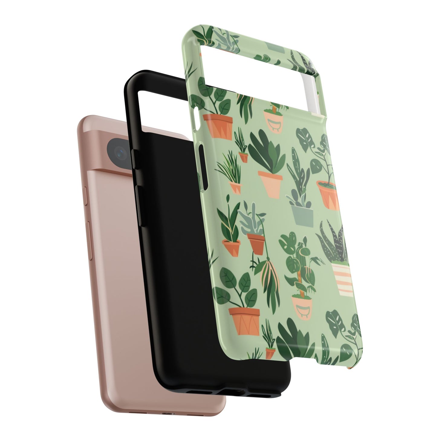Plant Lover Phone Case | Cute Potted Plants Pattern | Botanical Aesthetic Tough Case