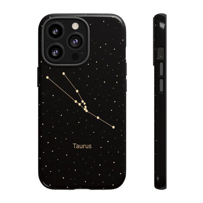 Taurus Zodiac Constellation Phone Case – Luxe Gold Celestial Cover
