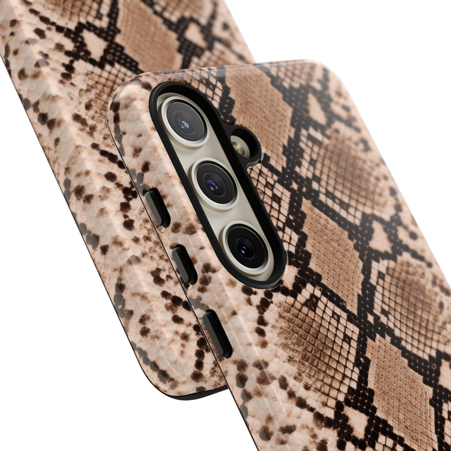 Snake Print Phone Case – Brown Python Pattern Slim Protective Cover for Iphone, Samsung Galaxy and Pixel
