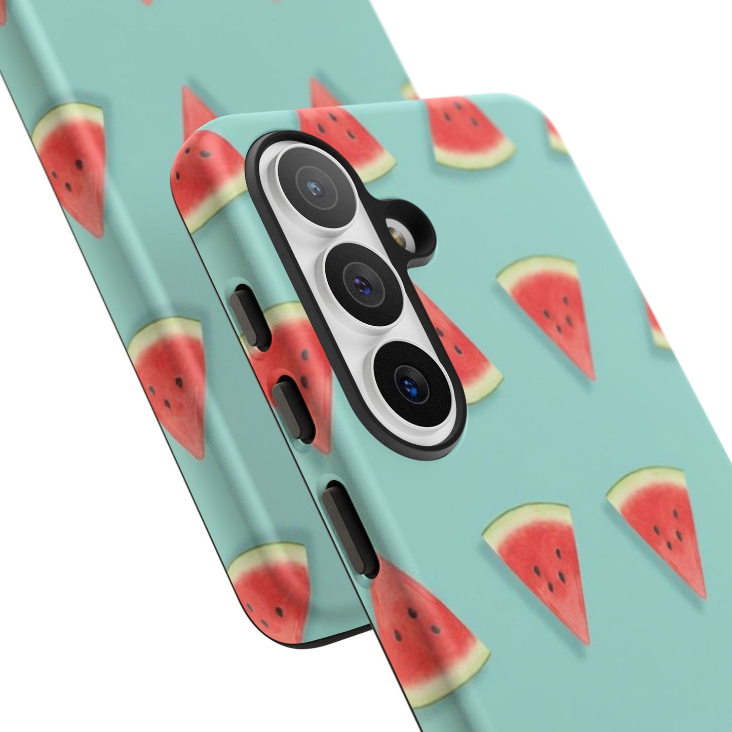 Watermelon Phone Case – Pastel Blue Summer Fruit Tough Case (iPhone, Samsung, Pixel)