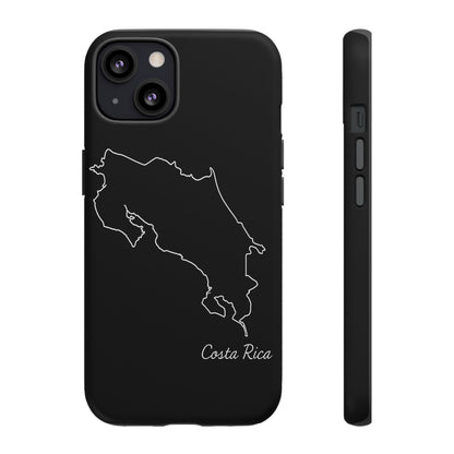Costa Rica Outline Phone Case – Minimal Country Map Tough Case (iPhone, Samsung, Pixel)