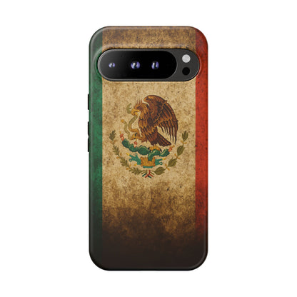 Vintage Mexico Flag Phone Case – Mexican Pride Grunge Flag Aesthetic Tough Case