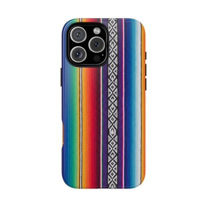 Serape Stripe Phone Case – Colorful Mexican Blanket Pattern Tough Case