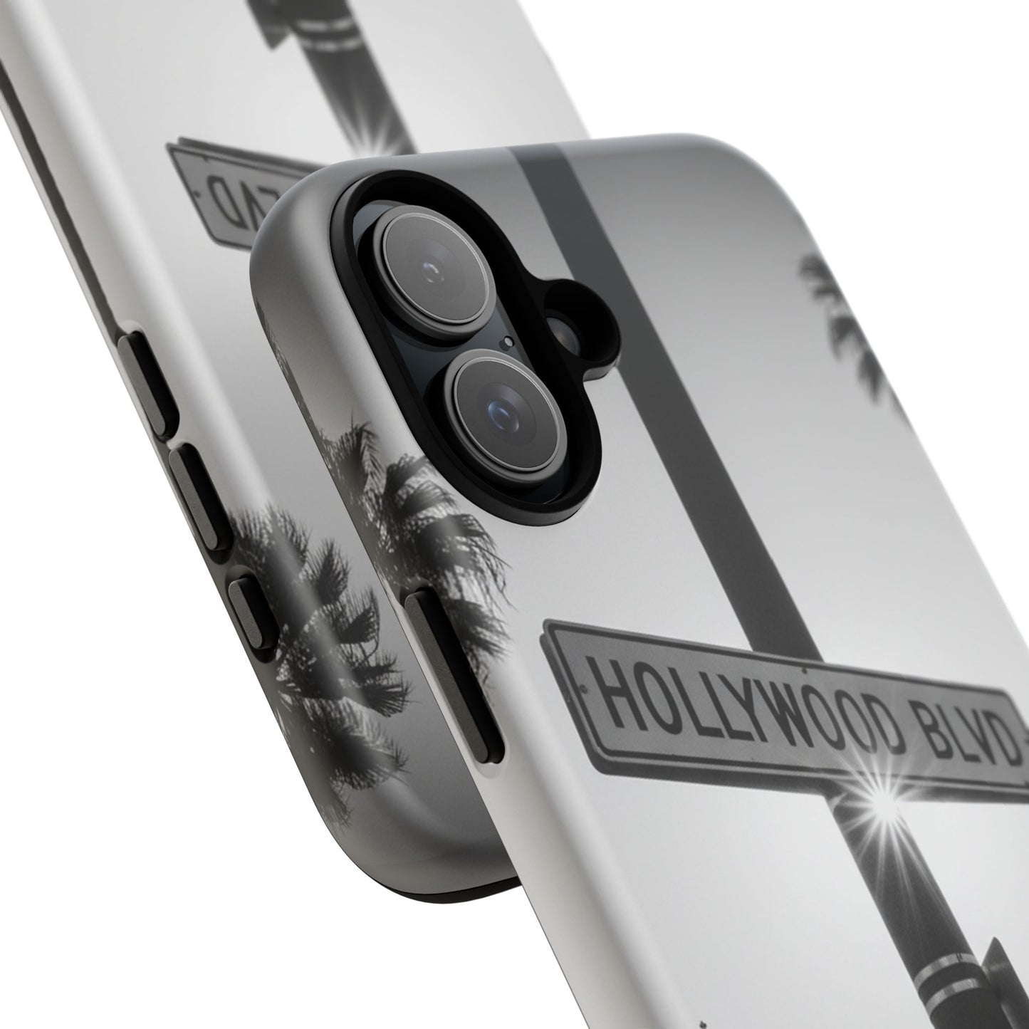 Hollywood Blvd Phone Case | Vintage Los Angeles Street Sign | Black & White LA Aesthetic