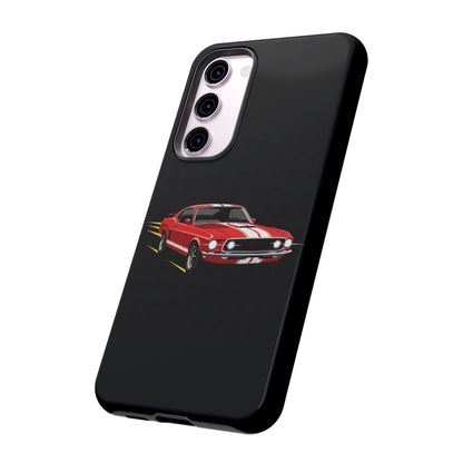 Red Muscle Car Phone Case – Classic Car Racing Tough Protective Case