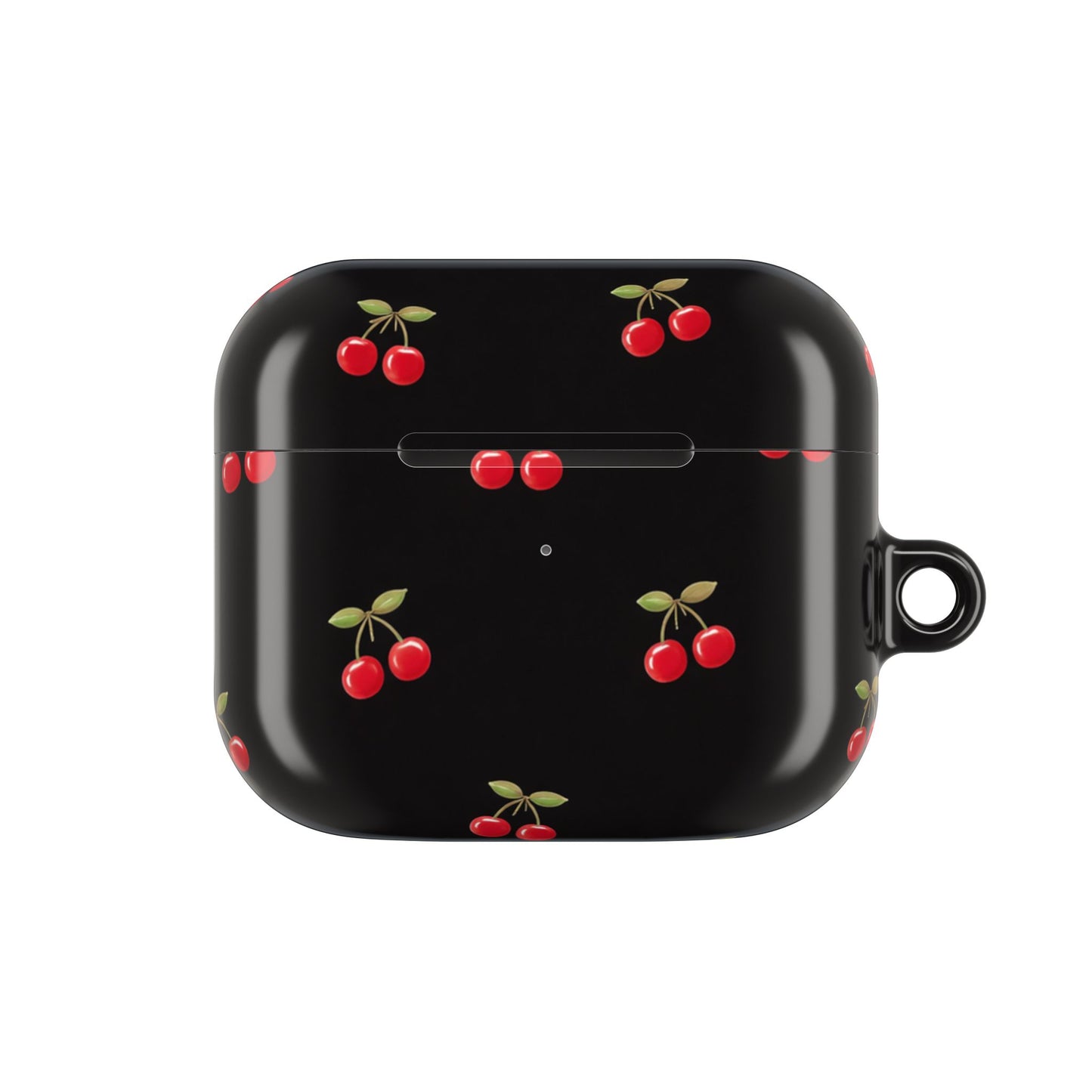 Cherry Pattern AirPod Case — Cute Black Cherry Protective Cover