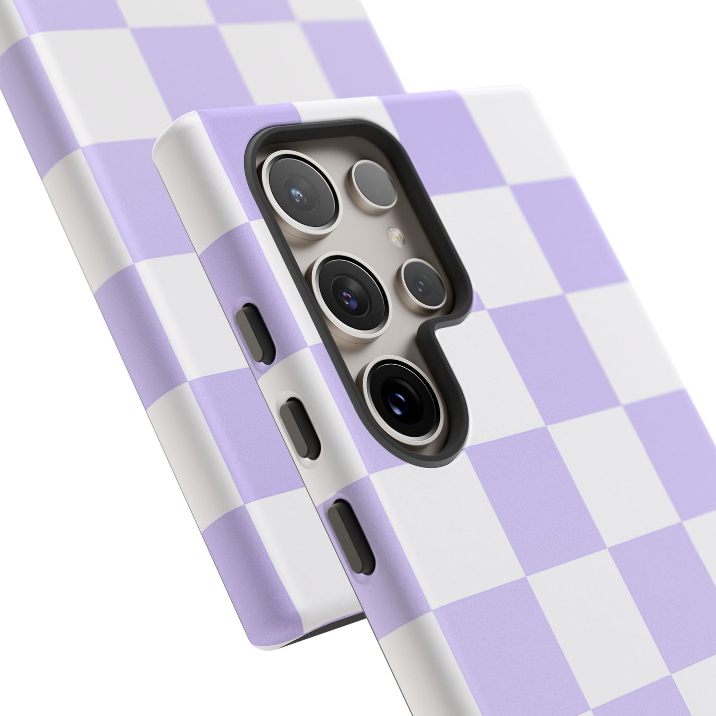 Lavender Checkerboard Phone Case | Pastel Aesthetic Checkered iPhone & Samsung Tough Case