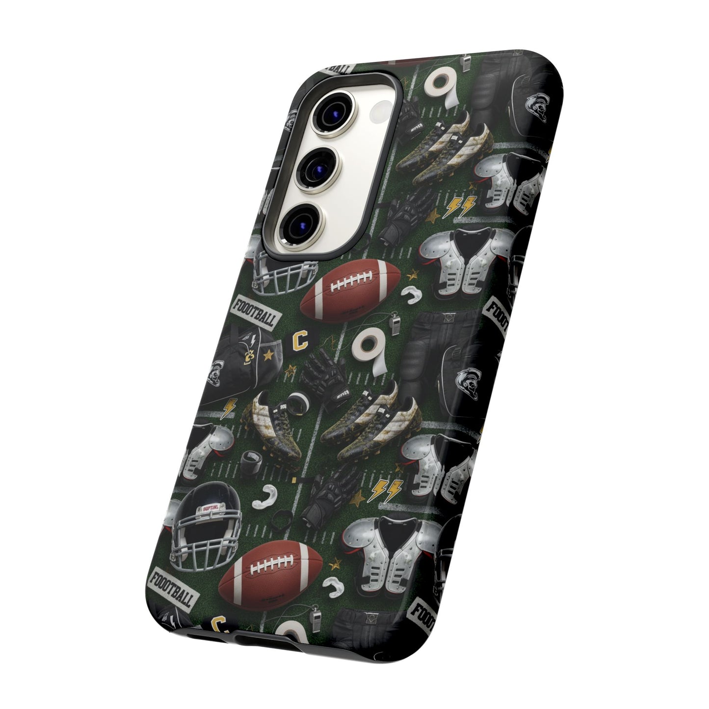 Football Pattern Phone Case – Sports Fan Tough Protective Game Day Case