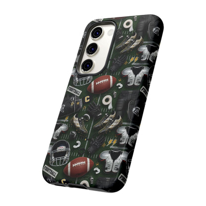 Football Pattern Phone Case – Sports Fan Tough Protective Game Day Case
