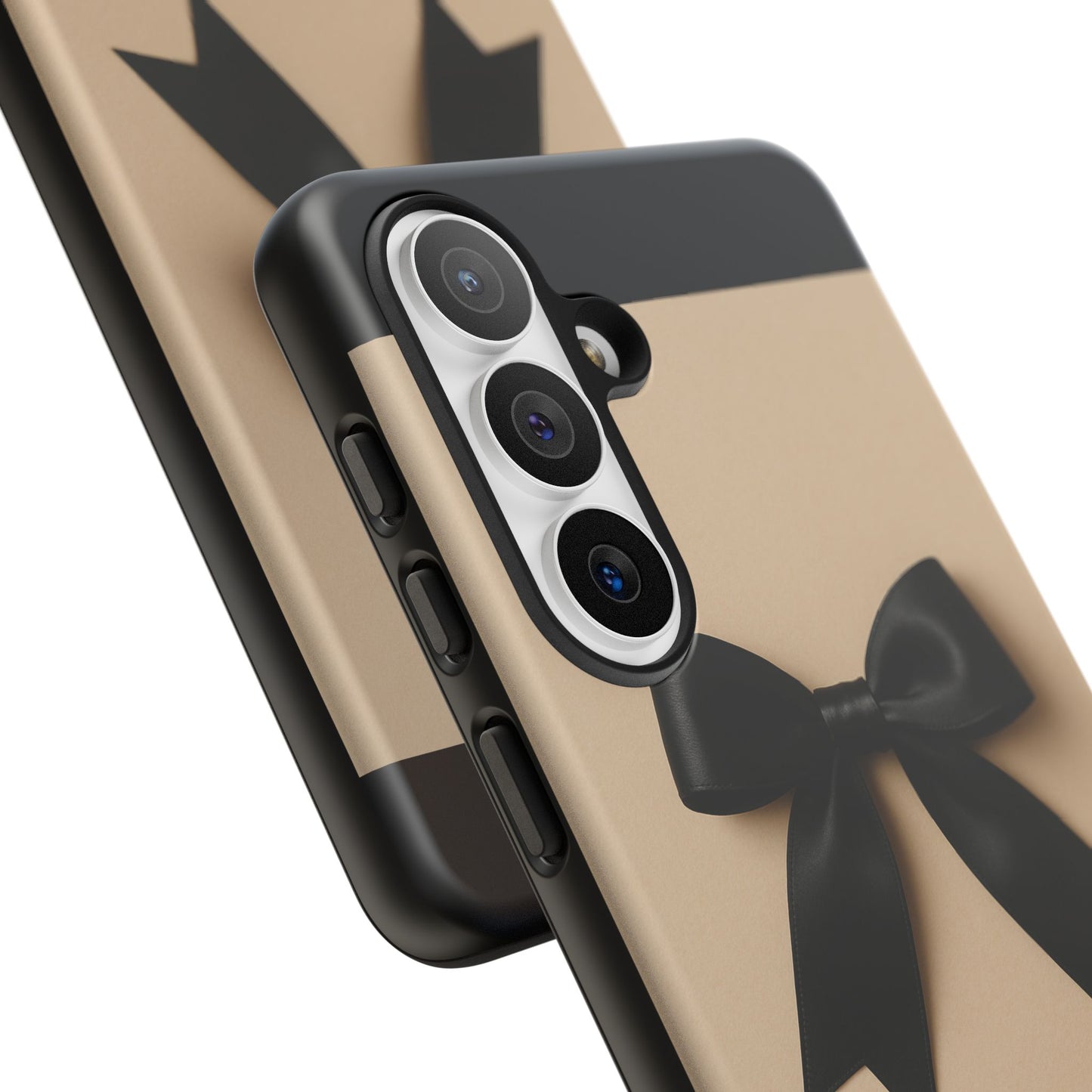 Black Bow Phone Case | Coquette Aesthetic Ribbon Design | Chic Neutral iPhone & Samsung Tough Protective Case