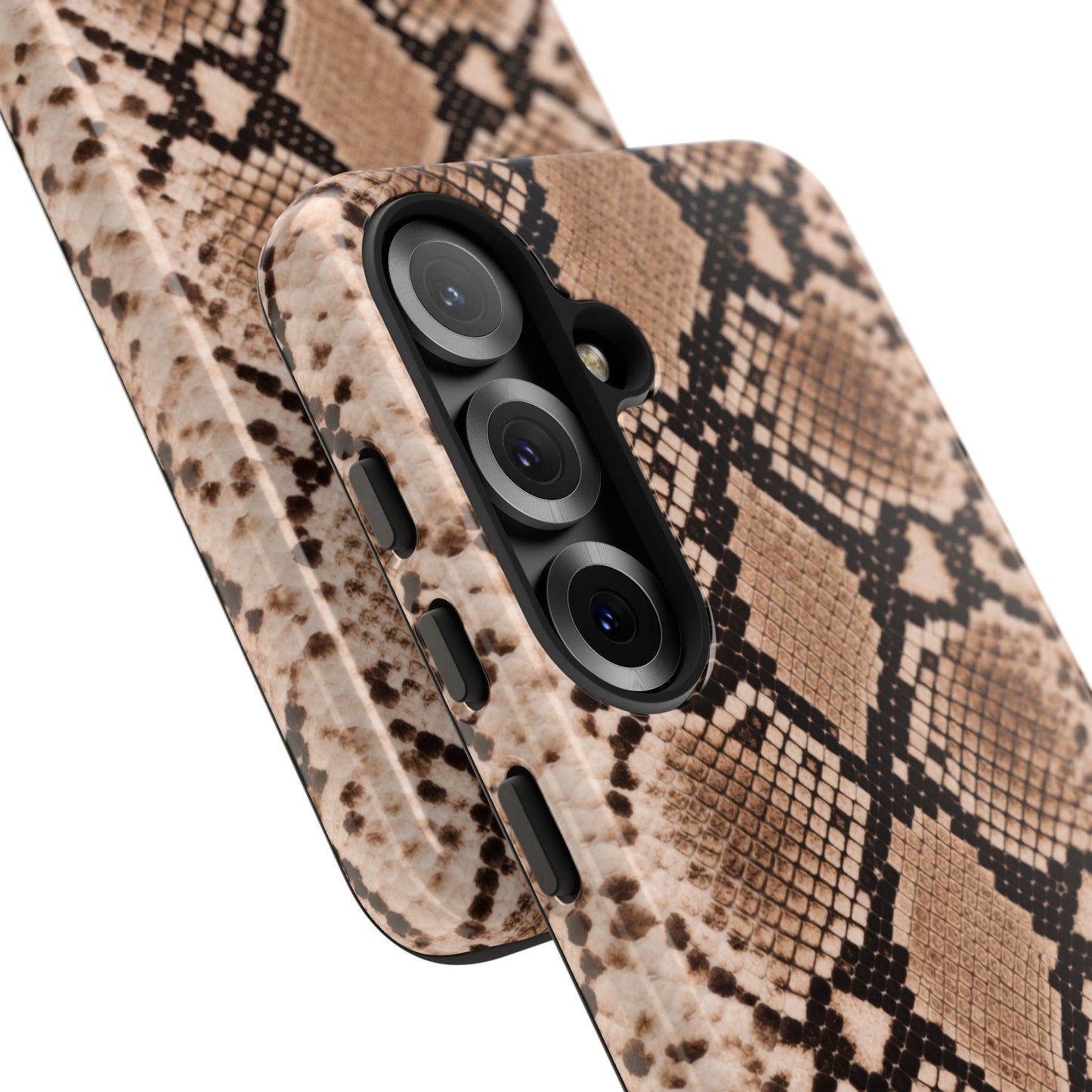 Snake Print Phone Case – Brown Python Pattern Slim Protective Cover for Iphone, Samsung Galaxy and Pixel