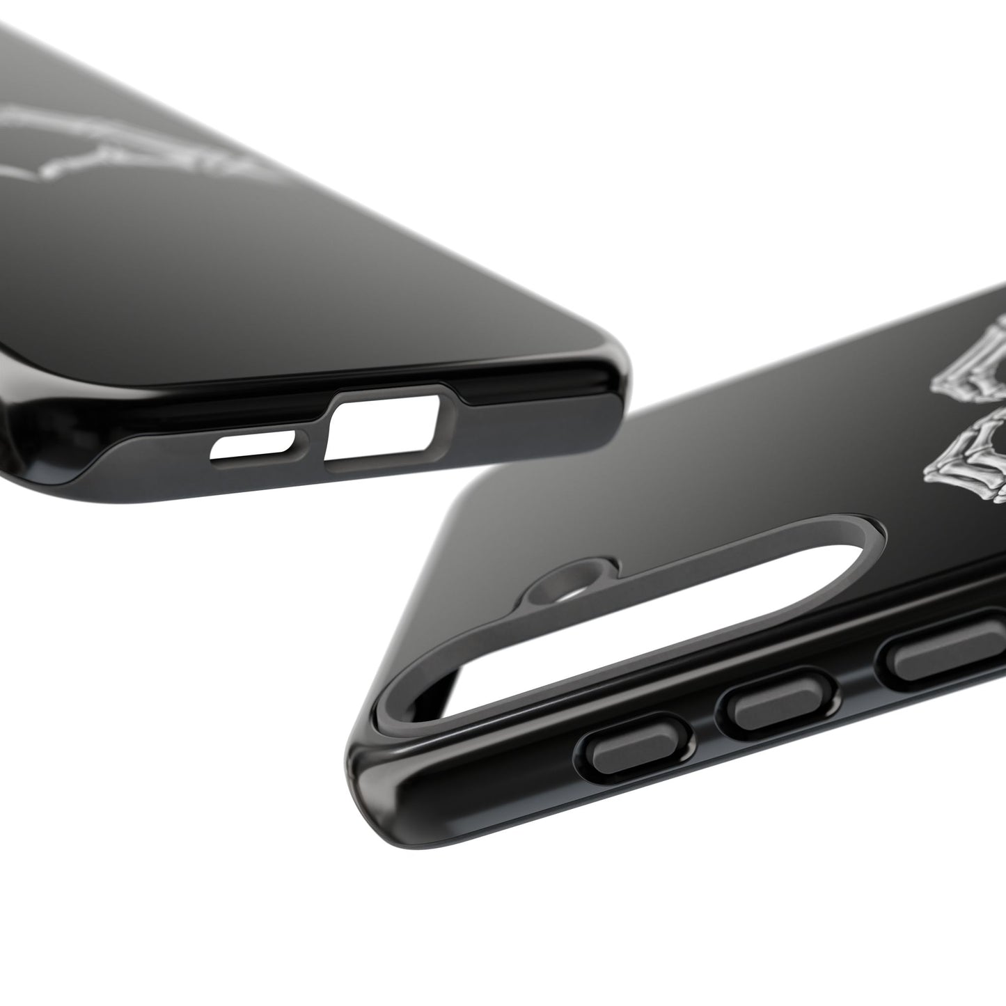 Skeleton Hands Heart Phone Case | Gothic Black Protective Cover