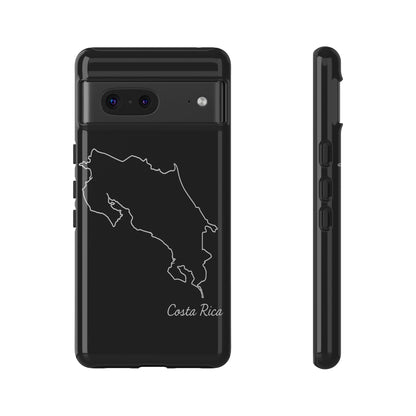 Costa Rica Outline Phone Case – Minimal Country Map Tough Case (iPhone, Samsung, Pixel)