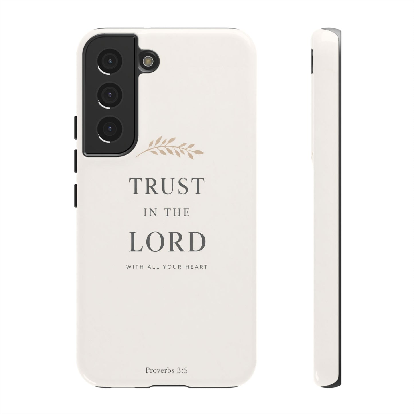 Proverbs 3:5 Christian Phone Case Trust in the Lord Minimalist Faith Cover