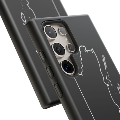 Belize Outline Phone Case – Minimal Country Map Tough Case (iPhone, Samsung, Pixel)