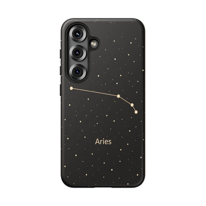 Aries Zodiac Constellation Phone Case – Luxe Gold Celestial Cover